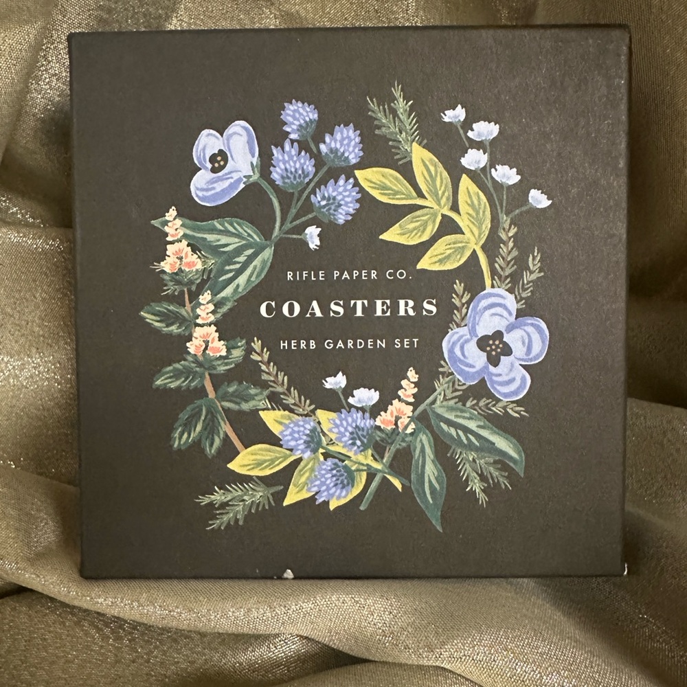 Rifle Paper Co. Black and Blue Floral Decor Accent